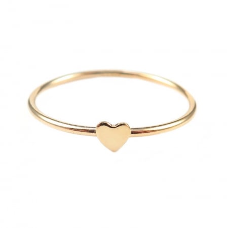 Inele - Inel Gold Filled Stacking Heart