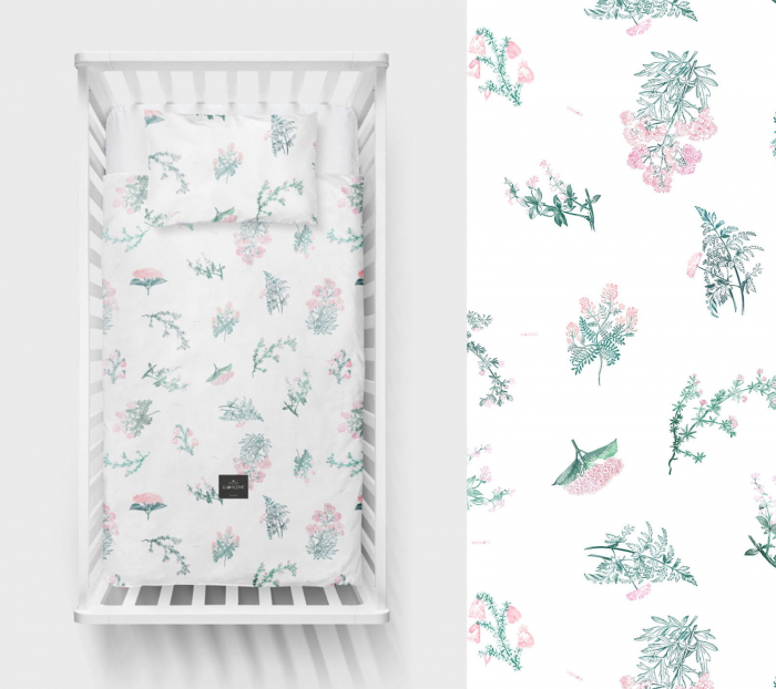 Husa pilota si fata de perna Pink Herbs [1]