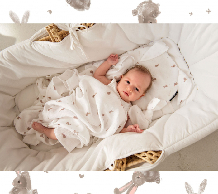 Muselina Bambus si Bumbac Beige Bunny [2]