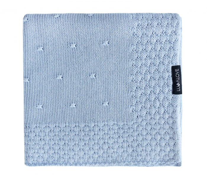 Patura Bambus Blu PopCorn 80x100 cm [1]