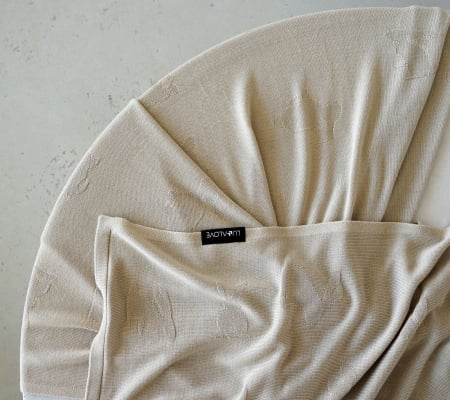 Paturica Bebelus Bambus 100% - 80x100cm - Bunny Beige [1]