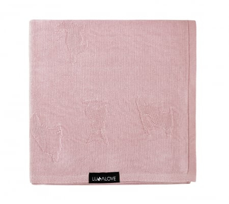 Paturica Bebelus Bambus 100% - 80x100cm - Bunny Powder [3]