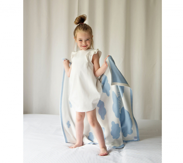 Paturica Bebelusi Bambus 80 x 100cm Norisor Blu [2]