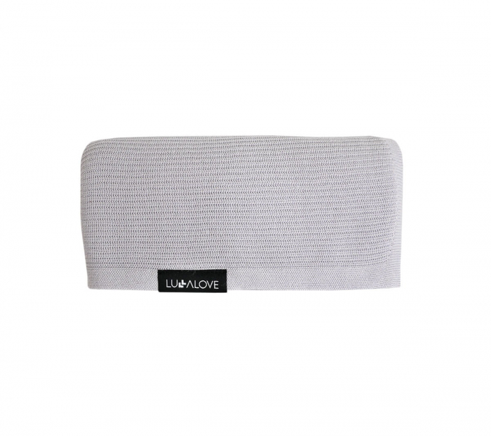 Paturica de infasat, fin crosetata, bambus - 90 x 90cm - Gri [1]