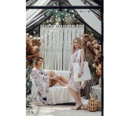 Kimono bambus Short Beige Garden Lullalove [2]