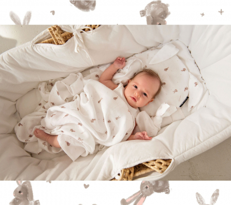 Muselina Bambus si Bumbac Beige Bunny [1]