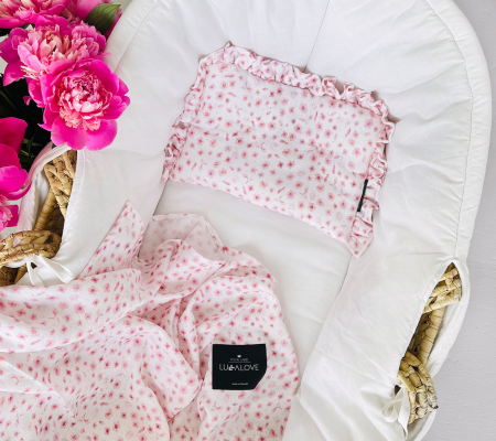 Muselina Bambus si Bumbac Rose Flowers [2]