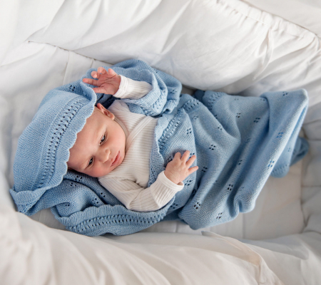 Patura Bambus Blu Daisy 80x100 cm [2]