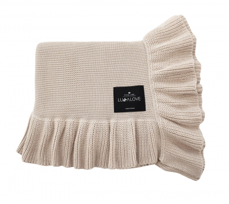 Model Frilled - Paturica Bebelusi Bambus 90x110cm Frilled Beige