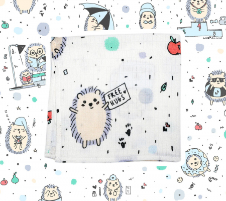 Set Perie Bebelusi (Medium) + Mini Muselina Aricii Blu [1]