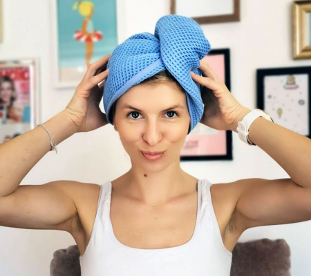 Turban Bambus 100% - Albastru [1]