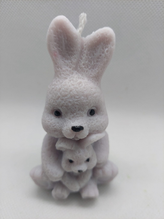 Lumânare decorativă în formă de iepuraș pentru Paște, "Little Bunny" [6]