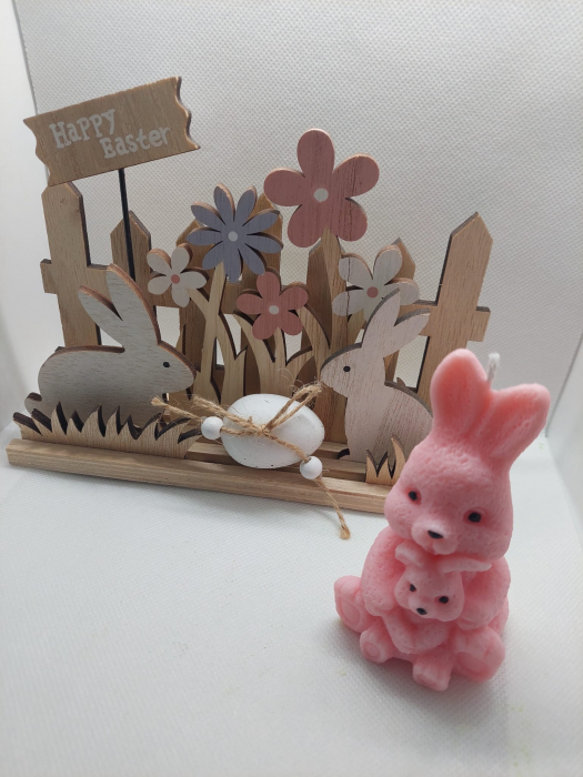 Lumânare decorativă în formă de iepuraș pentru Paște, "Little Bunny" [5]