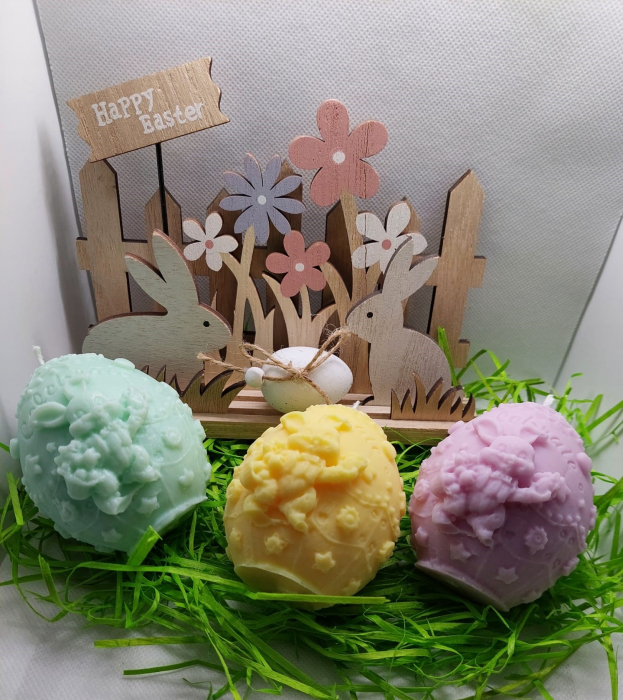 Lumânare decorativă în formă de ou pentru Paste, "Celebrate", lilac [6]