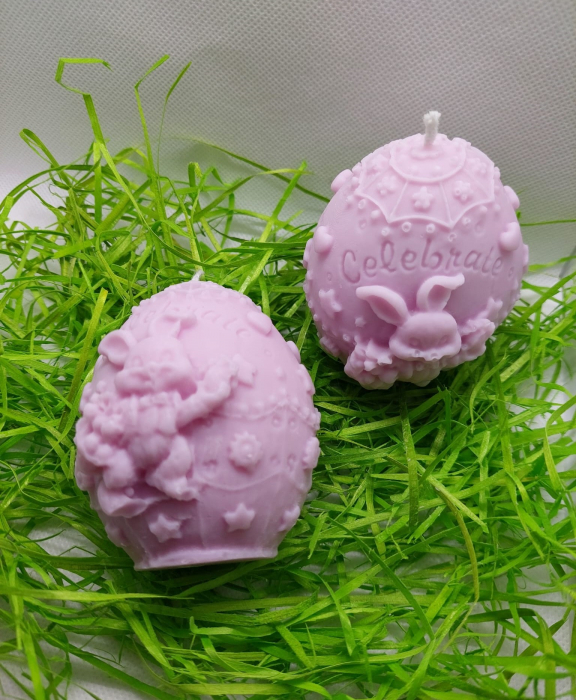 Lumânare decorativă în formă de ou pentru Paste, "Celebrate", lilac [5]
