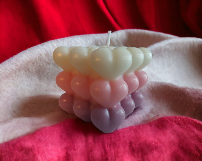Lumânare decorativă - Bubble Heart - tricolor [2]