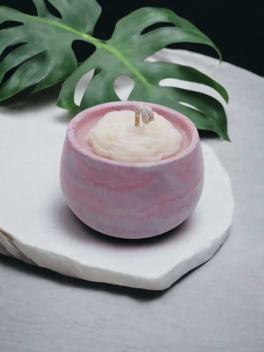 Lumânare parfumată în vas ceramic "La Vie est Belle" [3]