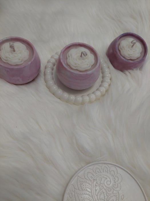 Lumânare parfumată în vas ceramic "La Vie est Belle" [7]