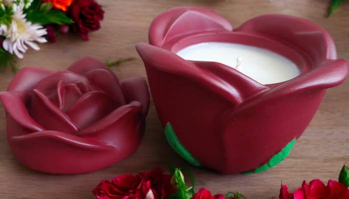 Lumânare parfumată "J'Adore", în vas ceramic, model TRANDAFIR [5]