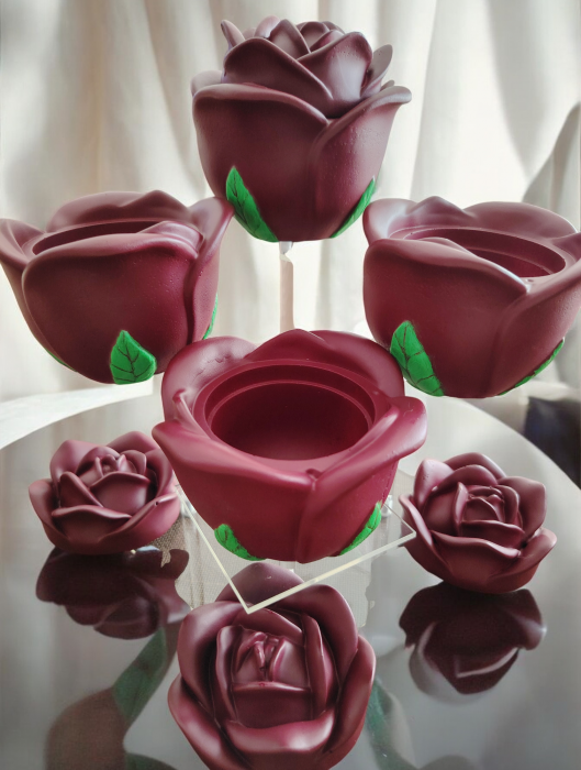 Lumânare parfumată "J'Adore", în vas ceramic, model TRANDAFIR [7]
