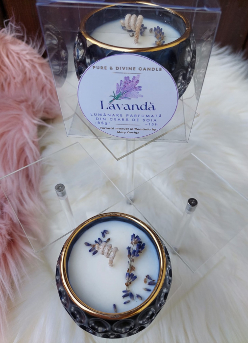 Lumânare parfumată LAVANDĂ in Bubble Glass [5]