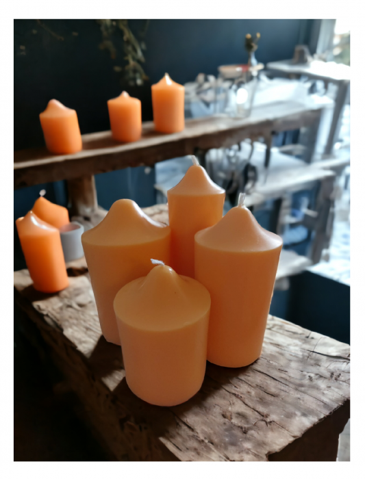 Set lumânări cilindrice asimetrice ORANGE [7]