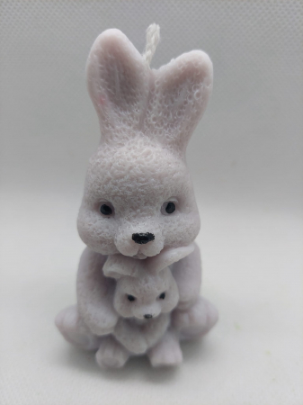 Lumânare decorativă în formă de iepuraș pentru Paște, "Little Bunny" [5]