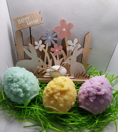 Lumânare decorativă în formă de ou pentru Paste, "Celebrate", lilac [5]