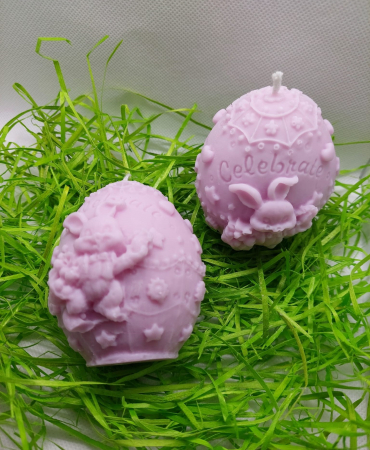 Lumânare decorativă în formă de ou pentru Paste, "Celebrate", lilac [4]