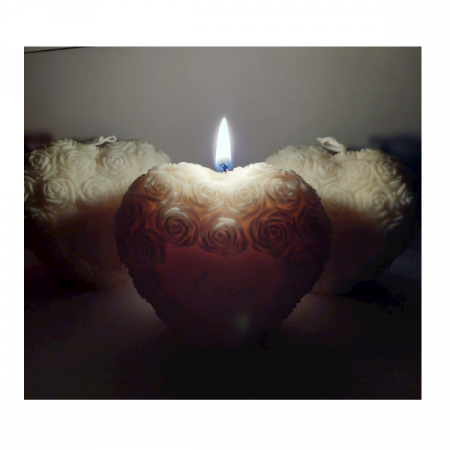 Lumânare decorativă "LOVE" în formă de inimă [5]