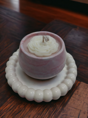 Lumânare parfumată în vas ceramic "La Vie est Belle" [1]