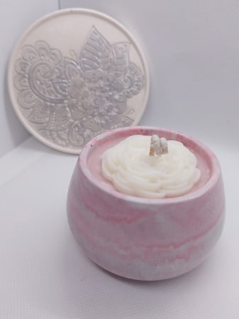 Lumânare parfumată în vas ceramic "La Vie est Belle" [4]