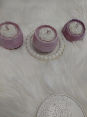 Lumânare parfumată în vas ceramic "La Vie est Belle" [6]