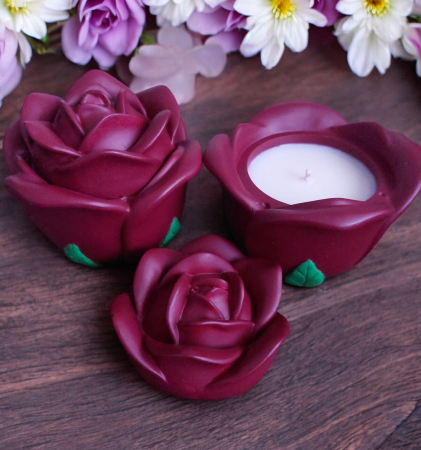Lumânare parfumată "J'Adore", în vas ceramic, model TRANDAFIR [2]