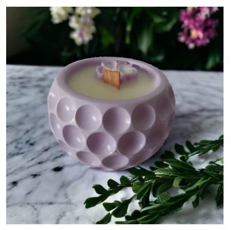 Colecția "Ciment" - Lumânare parfumată "La Luna", cu parfum de zambile