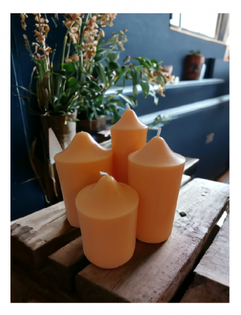 Set lumânări cilindrice asimetrice ORANGE [4]