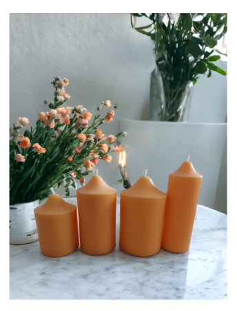 Set lumânări cilindrice asimetrice ORANGE [3]