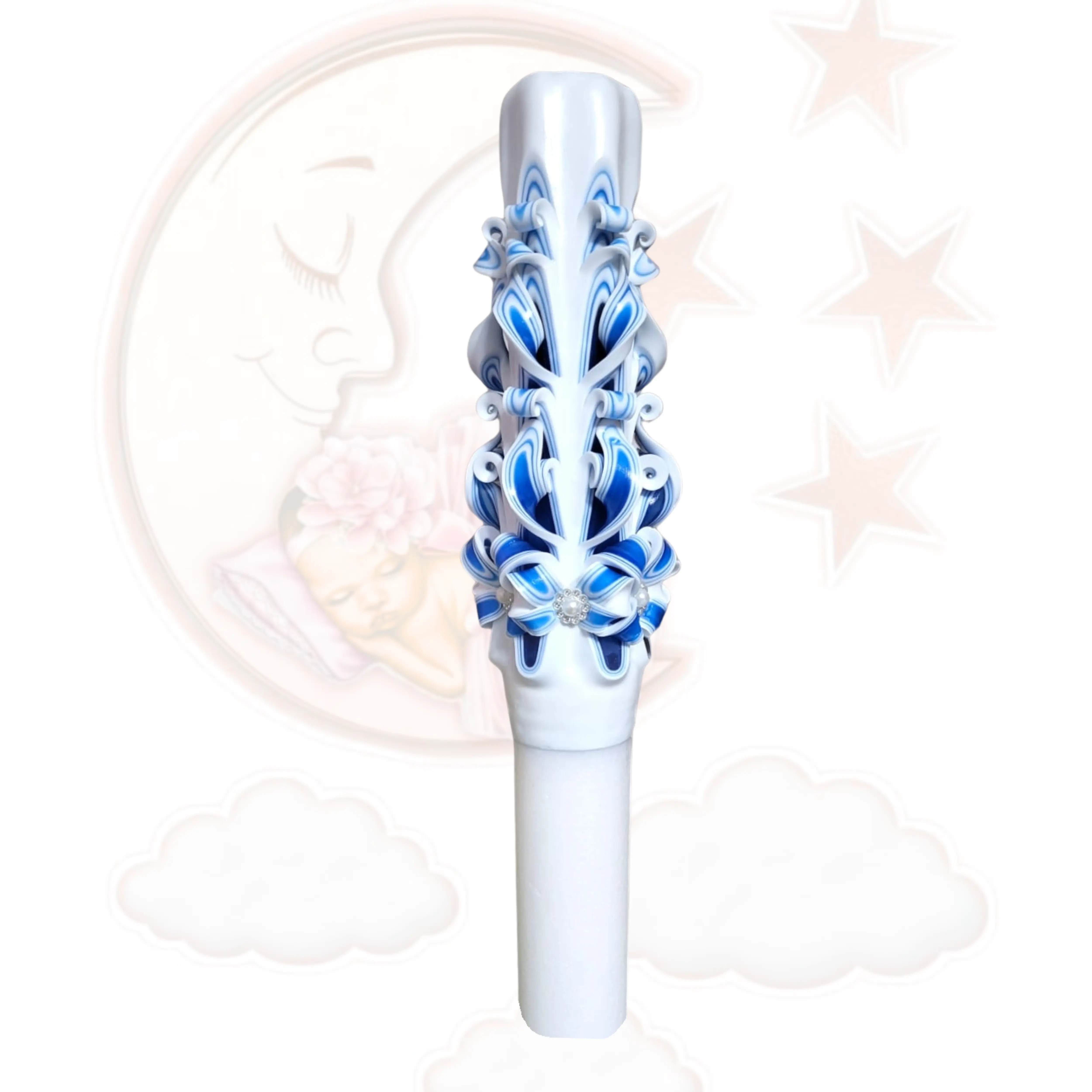 Lumânare botez lucrată manual ZALINA [1]