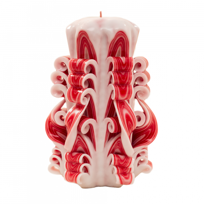 Lumanare personalizata sculptata manual, Blush PREMIUM - 15 cm [2]