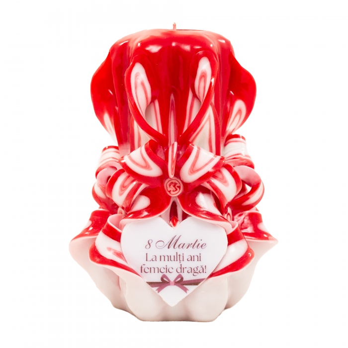 Lumanare personalizata sculptata manual, Euphoria PREMIUM - 15 cm [1]