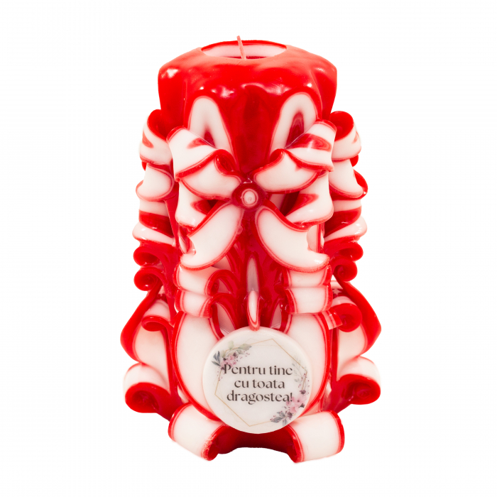 Lumanare personalizata sculptata manual, Felicity PREMIUM - 15 cm [1]