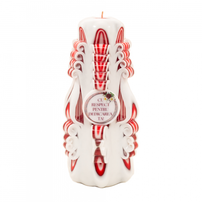 Lumanare personalizata sculptata manual, Garss PREMIUM - 18 cm [1]