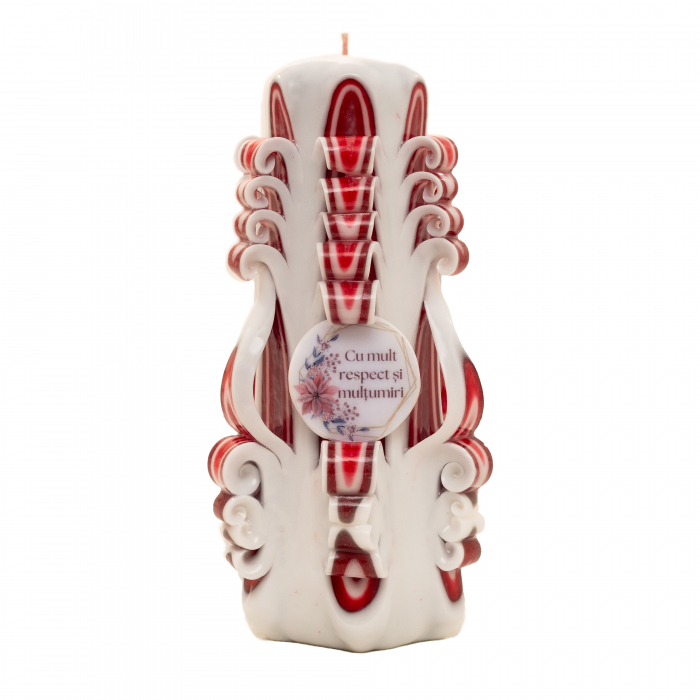 Lumanare personalizata sculptata manual, Sunny PREMIUM - 18 cm [1]