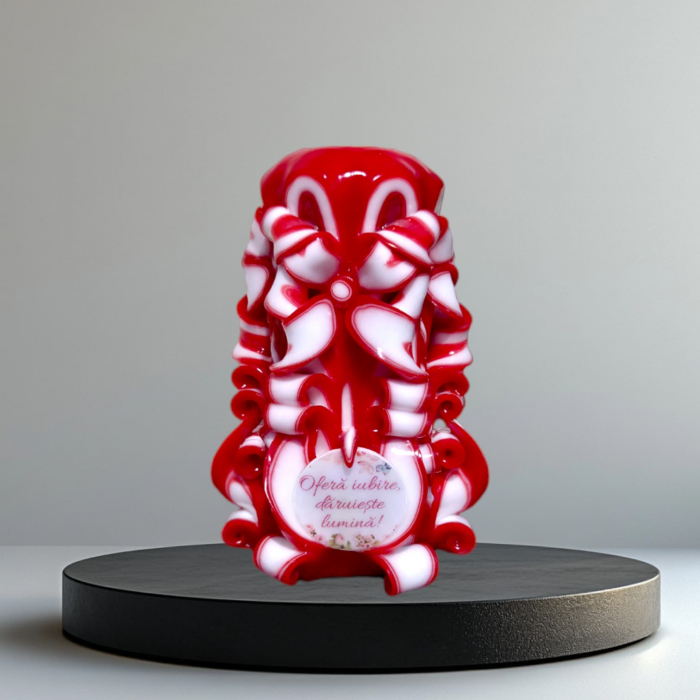 Lumanare personalizata sculptata manual, VELA PREMIUM - 15 cm [1]