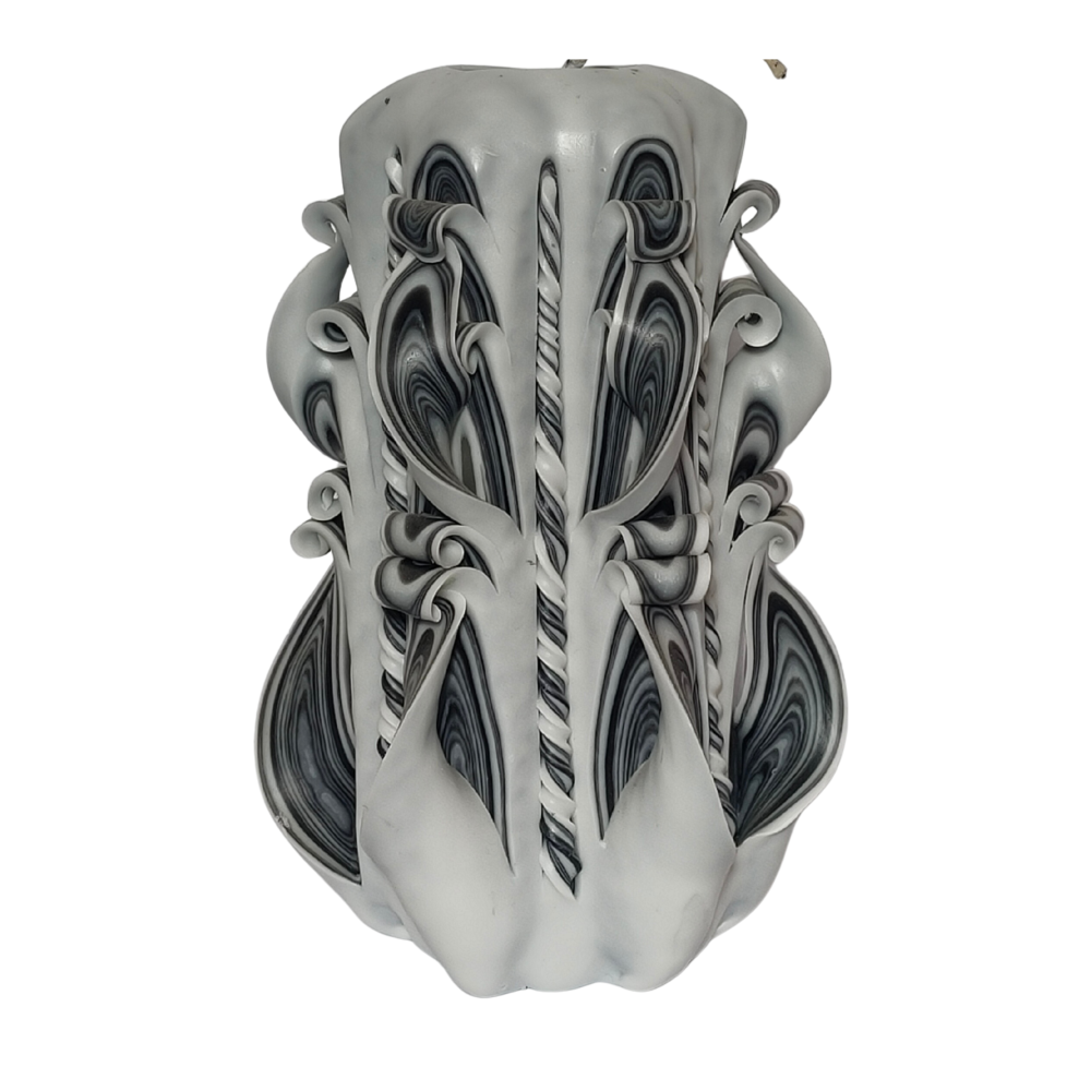 Lumanare sculptata ARCADIA Major, Finisaj Chrome D`ivoire - Colectia PRESTIGE [1]