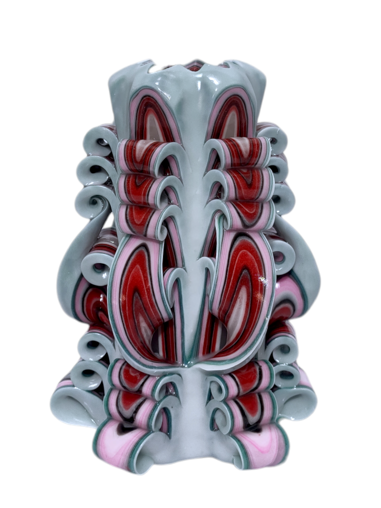 Lumanare sculptata EMBLEM Major, Finisaj Portelan Baroc - Colectia HERITAGE - PREMIUM [1]