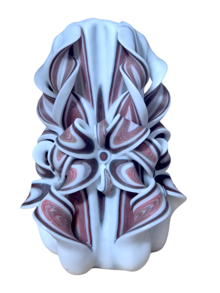 Lumanare sculptata FACET Major, Finisaj Garnet Velvet - Colectia DECO - PREMIUM [1]