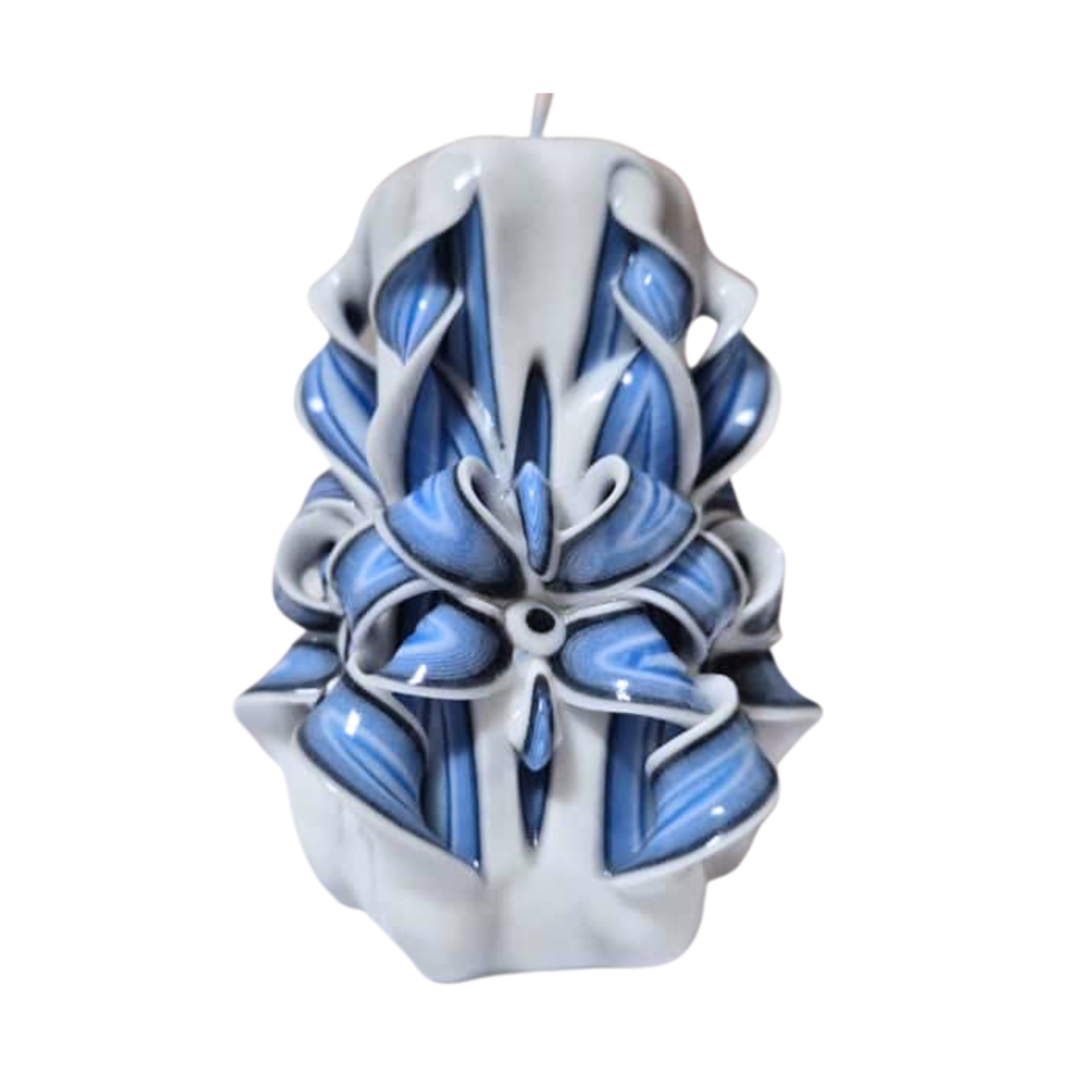 Lumanare sculptata FACET Minor, Finisaj Lapis Architect - Colectia DECO - PREMIUM [1]