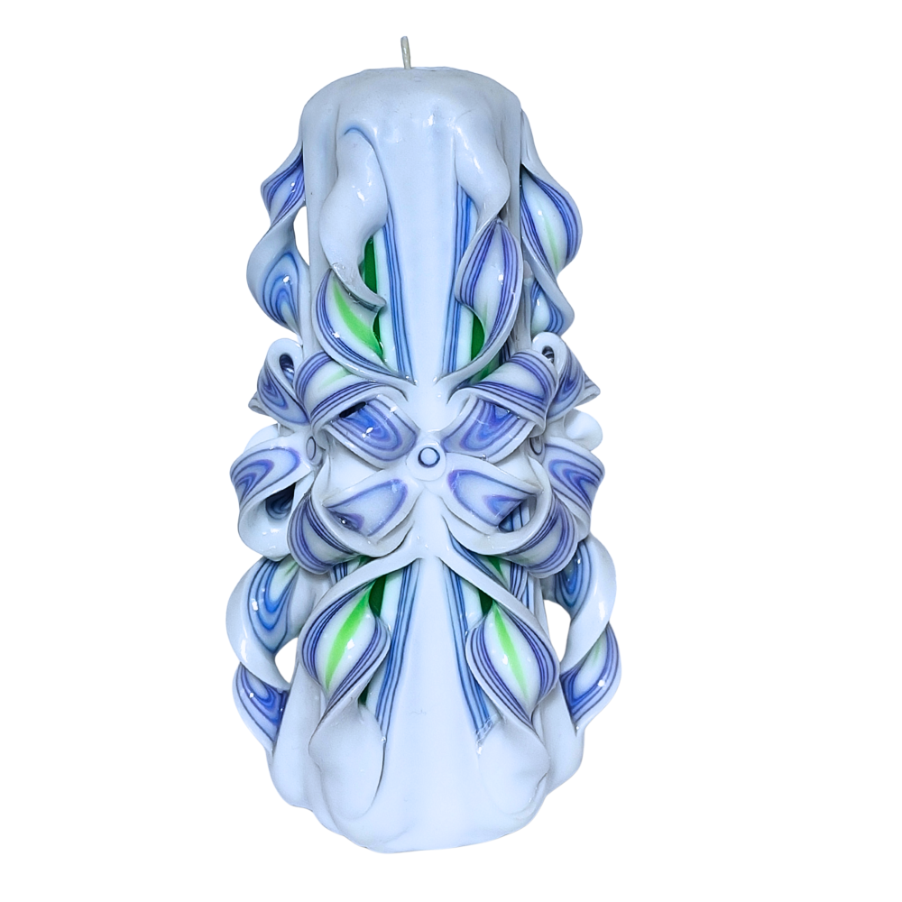 Lumanare sculptata GALA Magnum, Finisaj Smarald Polaris - Colectia HERITAGE - PREMIUM [1]