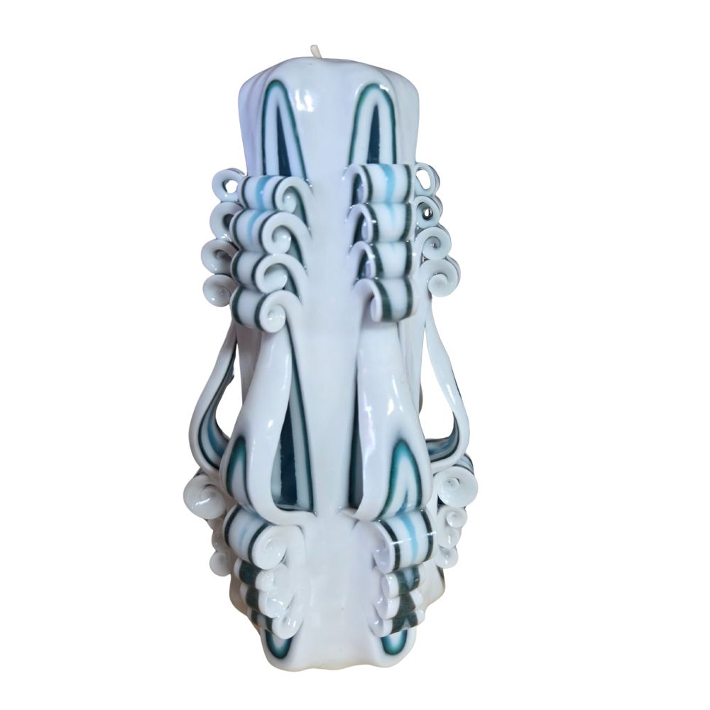 Lumanare sculptata MAESTRO Magnum, Finisaj Cristal Menthol - Colectia SUBLIM - PREMIUM [1]